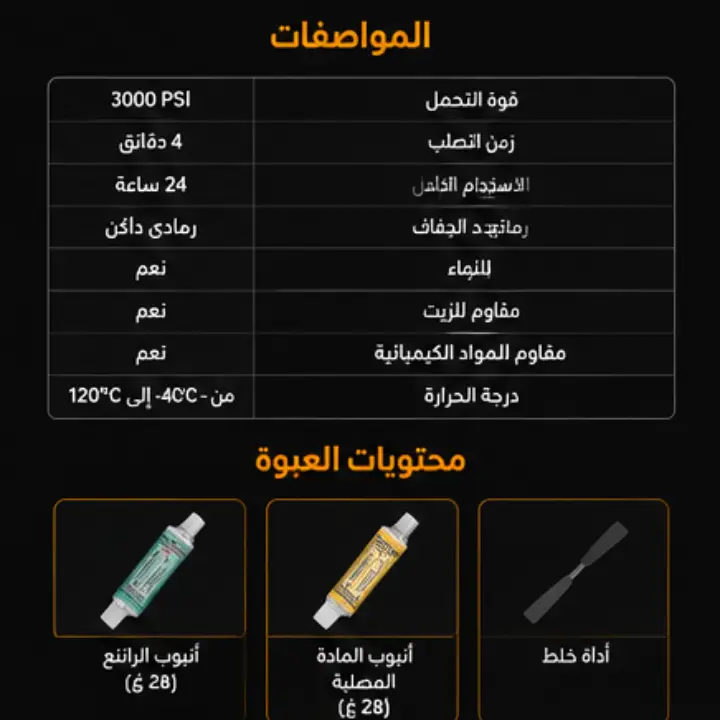 لاصق إيبوكسي فولاذي سريع التصلب VersaChem – إصلاح قوي وعالي المتانة - الصورة 5